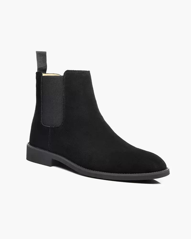 Bottes Chelsea Old Money en cuir marron, finition élégante, semelle en caoutchouc, style classique et moderne.