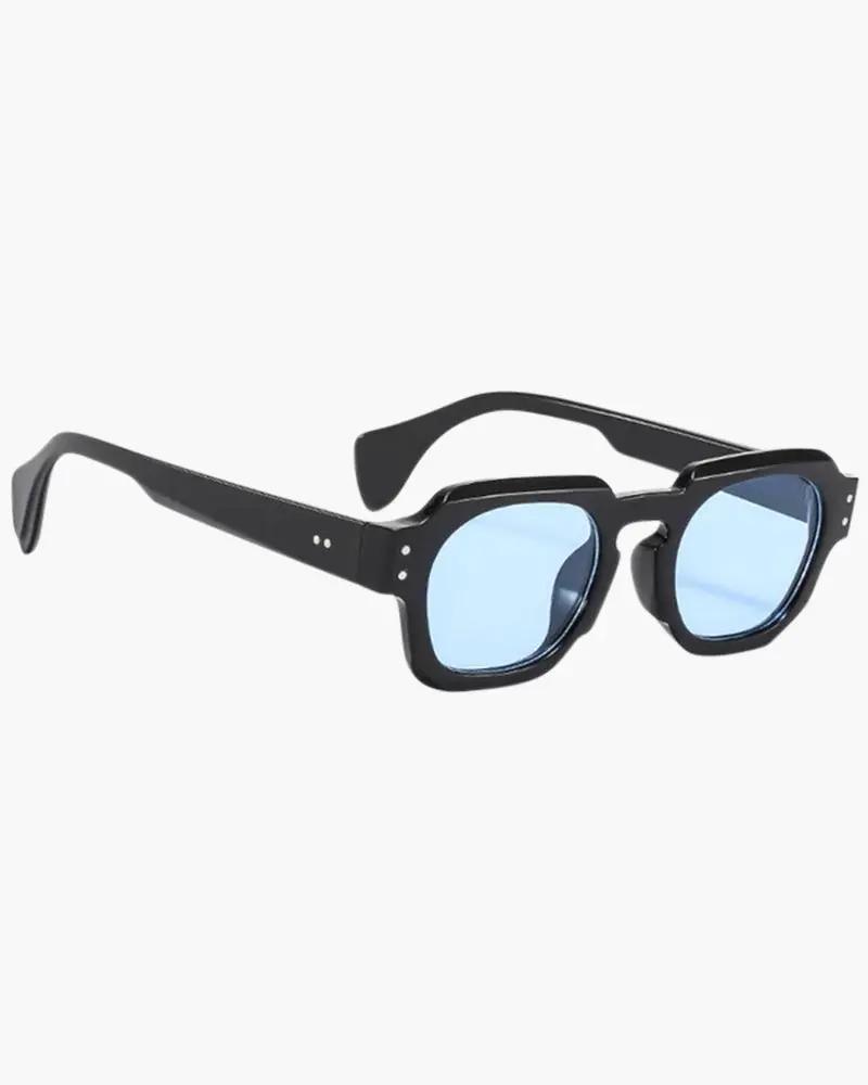 Lunettes de soleil Old Money Monaco pour femmes, style carré, couleurs noir et gris, protection UV400, design tendance et élégant