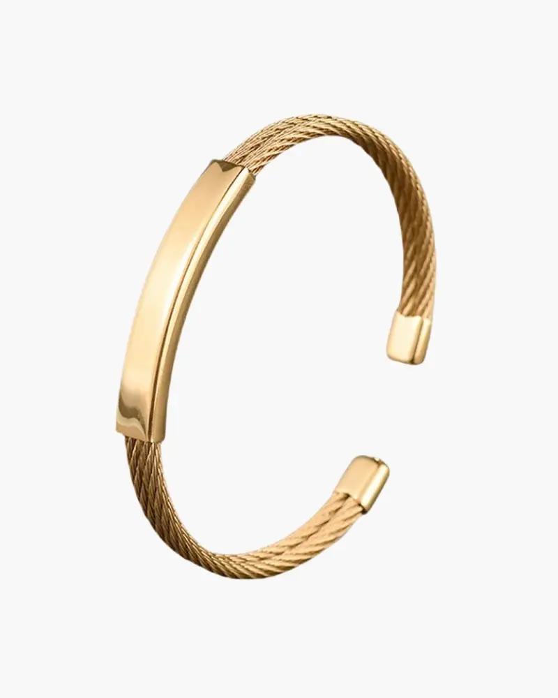 Cuff de câble Torque Old Money en métal robuste avec câble en acier pour entraînement de force.