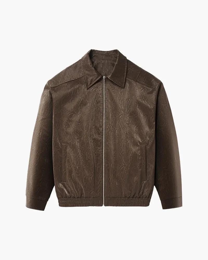 Veste zip minimaliste de la marque Old Money, coupe simple avec fermeture éclair, tissu uni et design épuré.