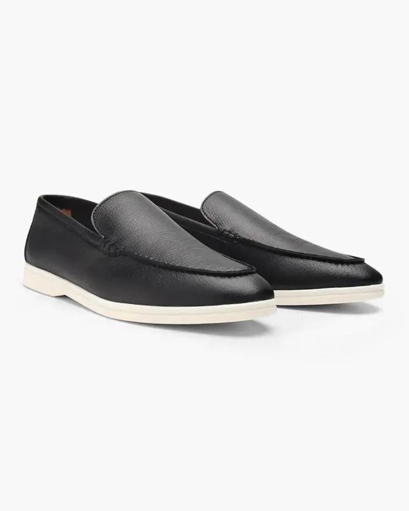 Chaussures mocassins en cuir de vachette Old Money, style classique et élégant pour homme.