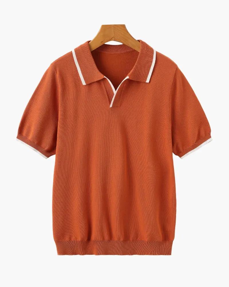 Polo Monaco Edge de Old Money, chemise polo en coton avec col et manches courtes, style élégant et moderne.