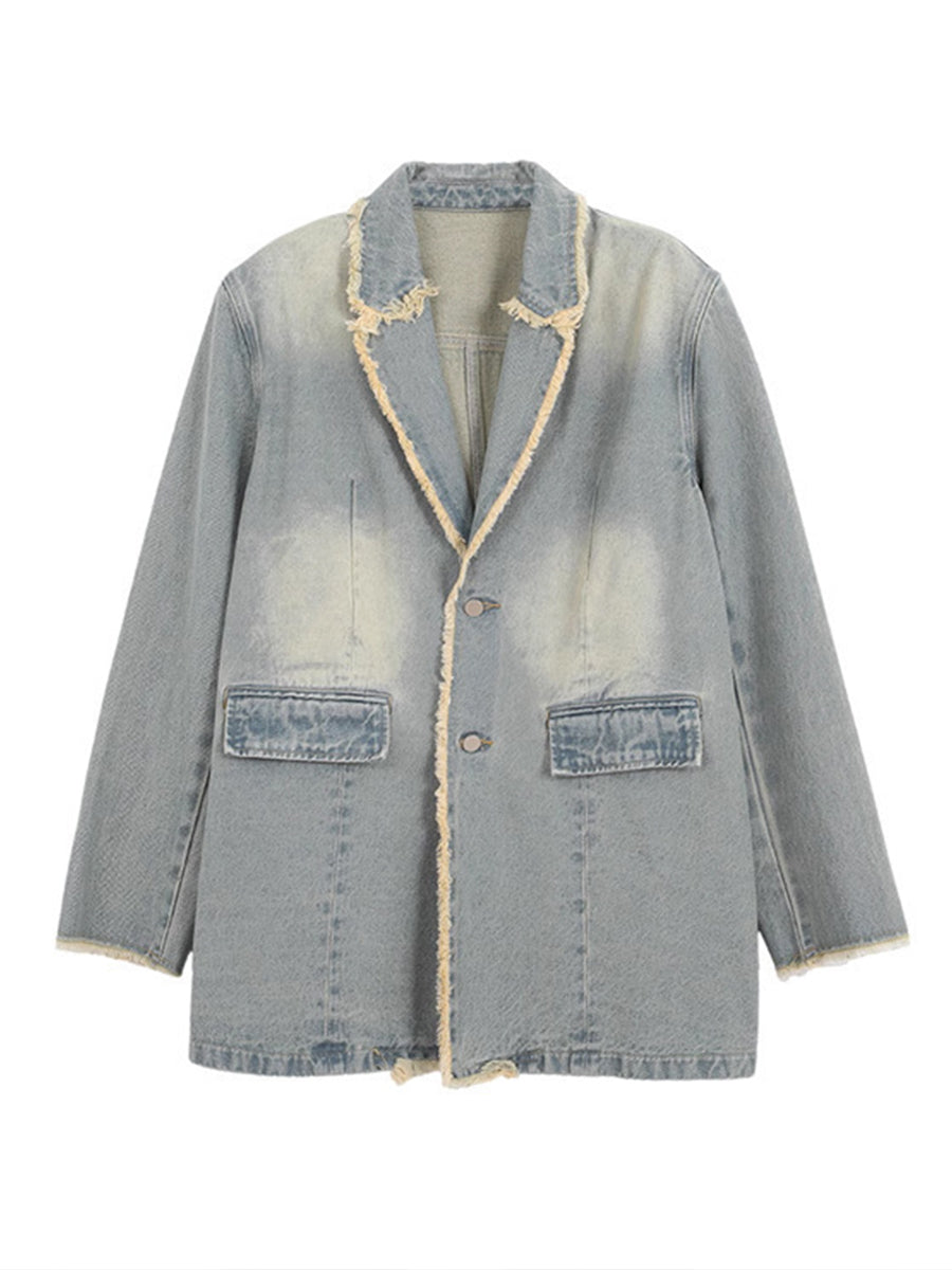 Blazer surdimensionné vintage Dionne de Danoir Paris porté, en tissu texturé avec coupe oversize, look tendance et élégant.