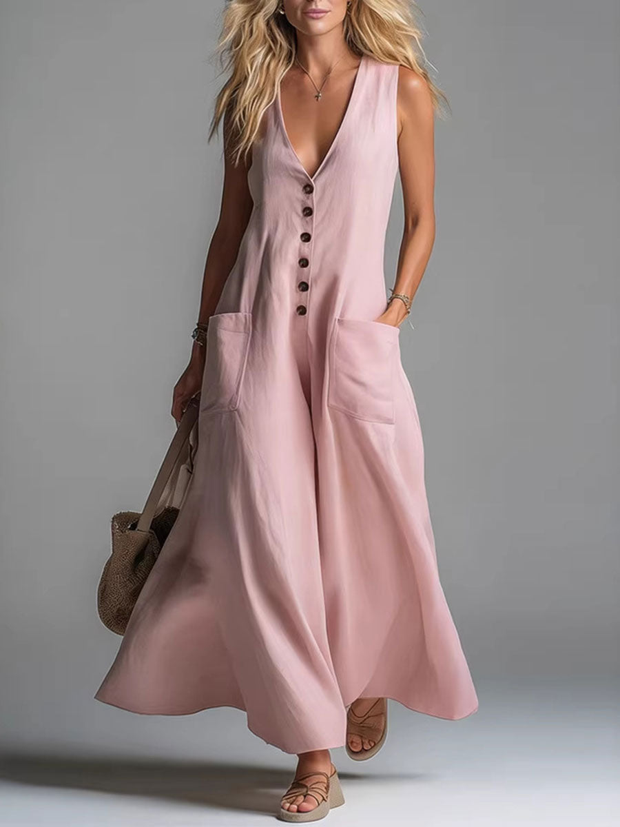 Noa | Robe longue boutonnée