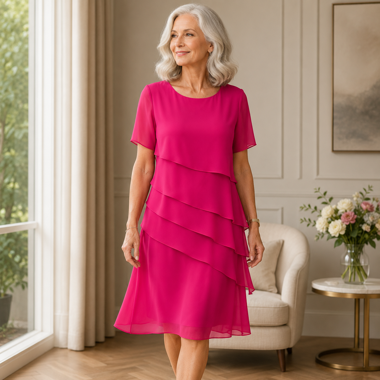 Linda | Robe Élegante à Volants