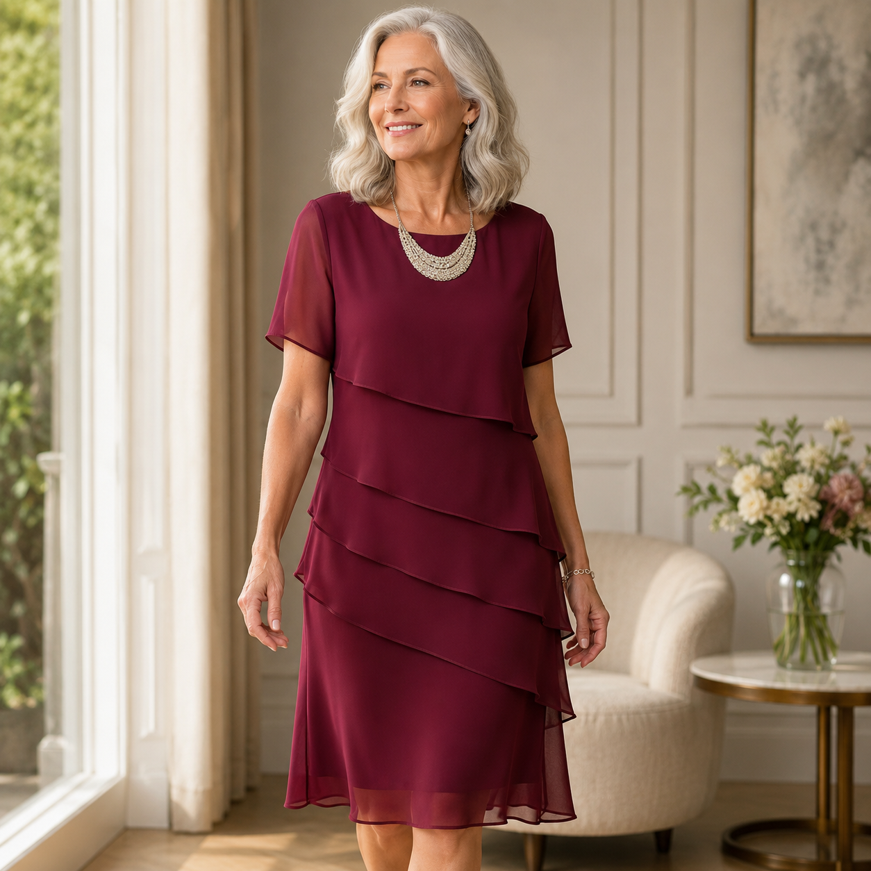 Linda | Robe Élegante à Volants