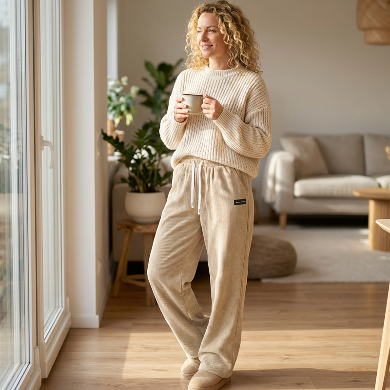 Livia Pantalon Large Confortable